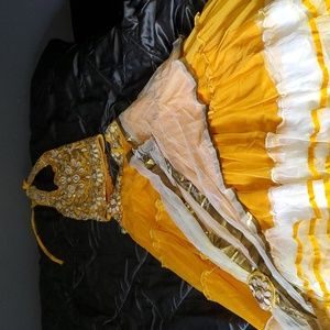 7 year old 2pc top and skirt sari